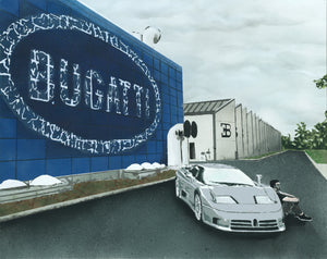 Bugatti EB110SS at La Fabbrica Blu • Tom Gammons