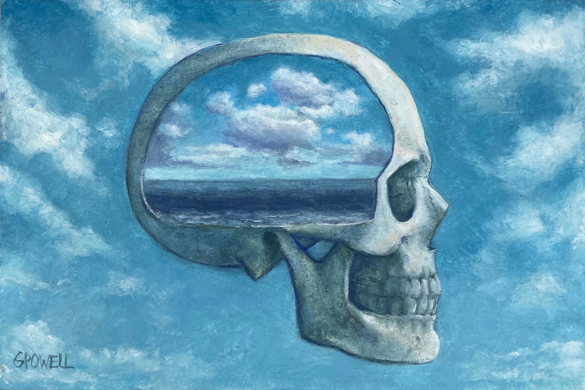 Geoff Powell • Memento Mori 1 - Sky Skull