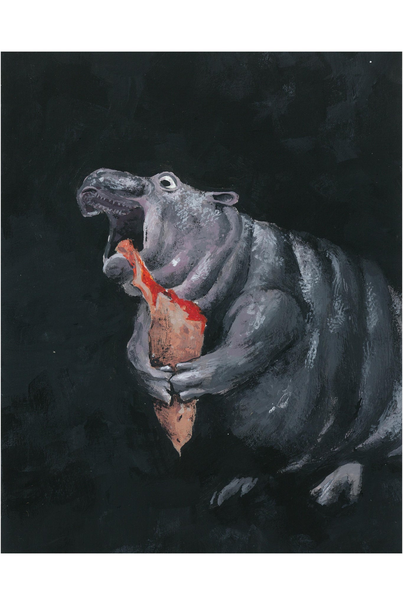 Leah Yao• Baby Pygmy Hippo Devouring Her Sweet Potato