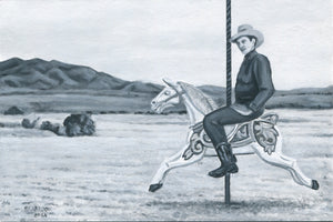 Mark Seabrook • The Cowboy (Carousel Postcard 1)