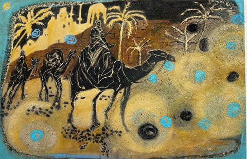 Sand Storm with Travelers • Jeanne Steffan