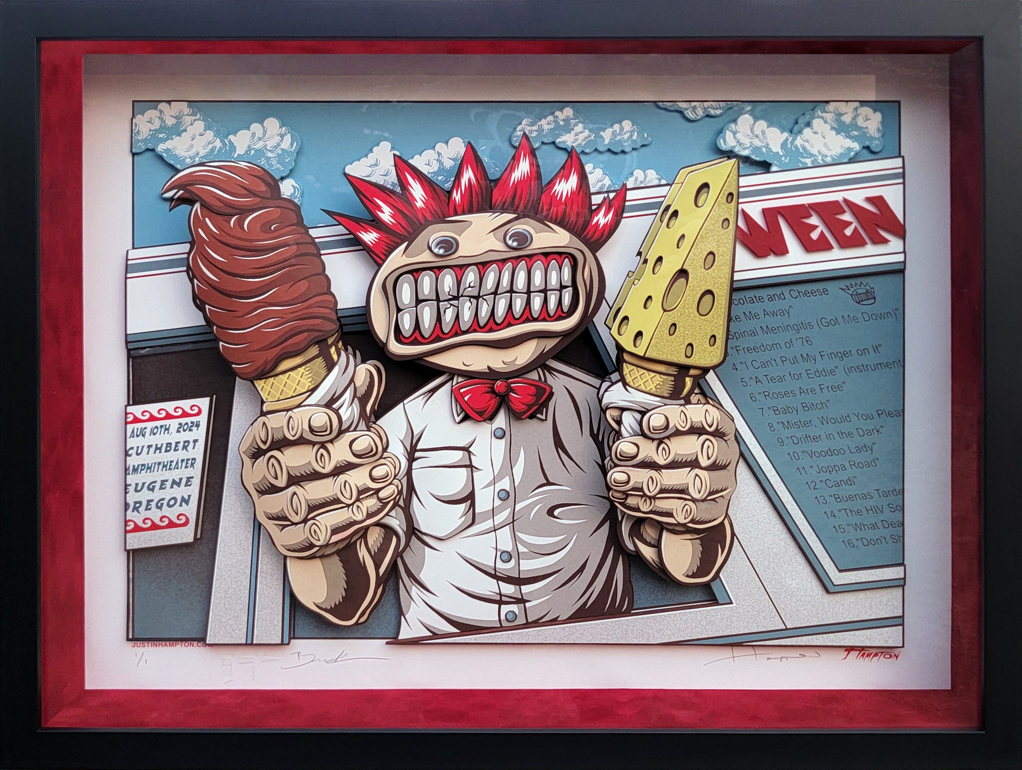 Justin Hampton • WEEN in Eugene 2024 3D Shadow Box – Brassworks