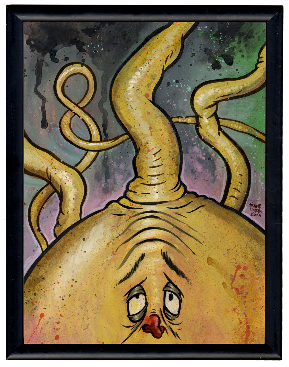 Yellow Mutant head with Tentacles • Frank Forte – Brassworks Gallery